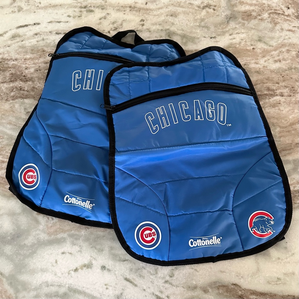 MLB Chicago Cubs Blue Reusable Small Backpack Bag Stadium Souvenir Set of 2